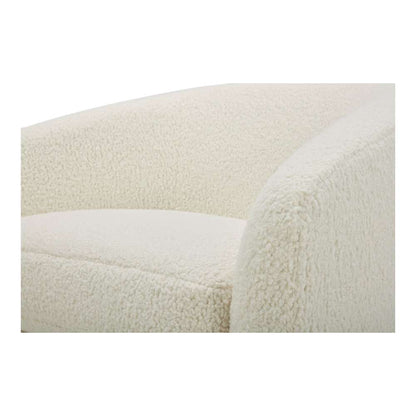 Moes Home - Oscy Swivel Chair Vegan Shearling White - KQ-1015-24 veiw 6