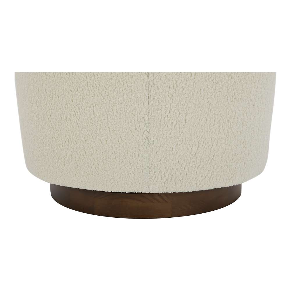 Moes Home - Oscy Swivel Chair Vegan Shearling White - KQ-1015-24 veiw 10