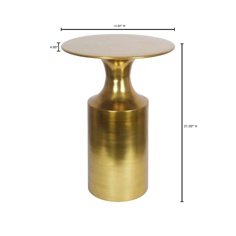 Moes Home - Rassa Polished Gold Accent Table - FI-1105-32 veiw 6