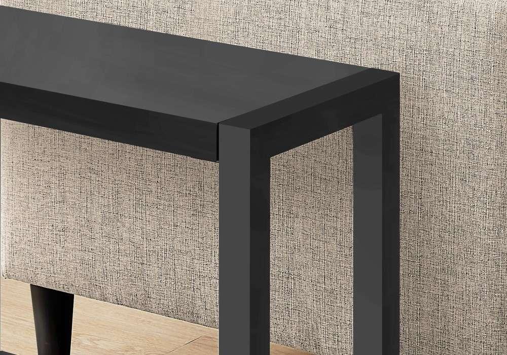 Monarch Specialties - Accent Table, Side, End, Narrow, Small, 2 Tier, Living Room, Bedroom, Metal, Laminate, Black, Contemporary, Modern - I-2081 veiw 2