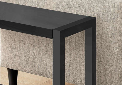 Monarch Specialties - Accent Table, Side, End, Narrow, Small, 2 Tier, Living Room, Bedroom, Metal, Laminate, Black, Contemporary, Modern - I-2081 veiw 2