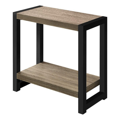 Monarch Specialties - Accent Table, Side, End, Narrow, Small, 2 Tier, Living Room, Bedroom, Metal, Laminate, Brown, Black, Contemporary, Modern - I-2083 veiw 1