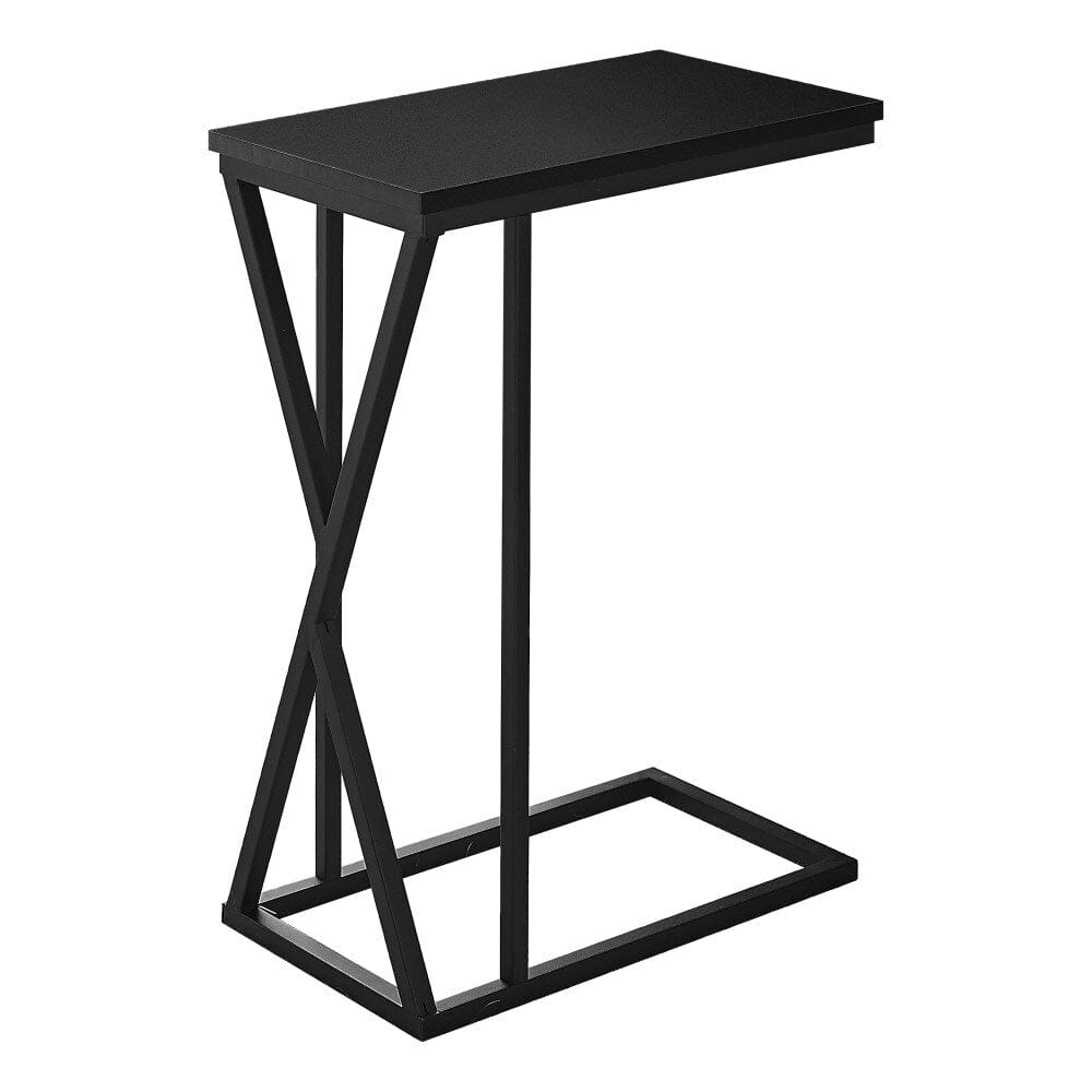 Monarch Specialties - Accent Table, C-Shaped, End, Side, Snack, Living Room, Bedroom, Metal, Laminate, Black, Contemporary, Modern - I-3247 veiw 1
