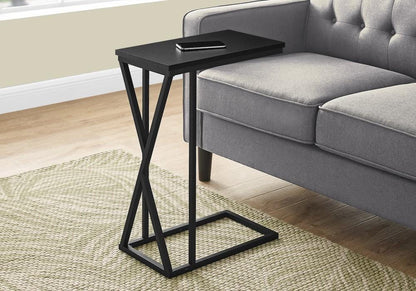 Monarch Specialties - Accent Table, C-Shaped, End, Side, Snack, Living Room, Bedroom, Metal, Laminate, Black, Contemporary, Modern - I-3247 veiw 2