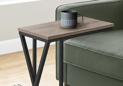 Monarch Specialties - Accent Table, C-Shaped, End, Side, Snack, Living Room, Bedroom, Metal, Laminate, Brown, Black, Contemporary, Modern - I-3249 veiw 3