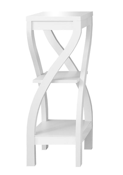 Monarch Specialties - Accent Table, Side, End, Plant Stand, Square, Living Room, Bedroom, Laminate, White, Contemporary, Modern - I-2479 veiw 2