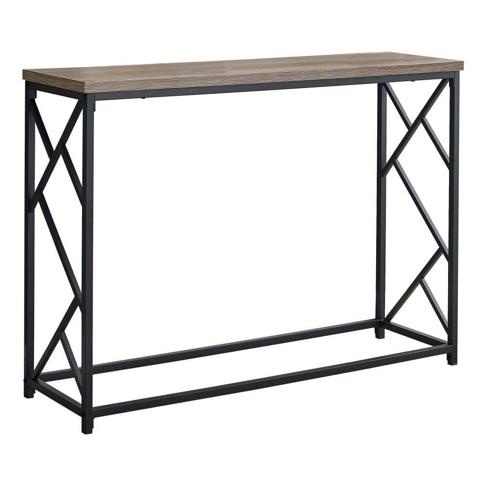 Monarch Specialties - Accent Table, Console, Entryway, Narrow, Sofa, Living Room, Bedroom, Metal, Laminate, Brown, Black, Contemporary, Modern - I-3533 veiw 1