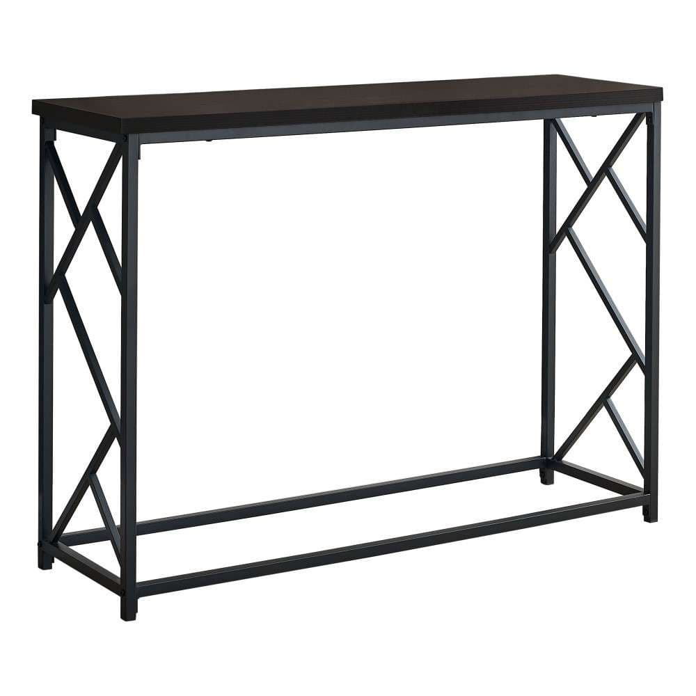 Monarch Specialties - Accent Table, Console, Entryway, Narrow, Sofa, Living Room, Bedroom, Metal, Laminate, Brown, Black, Contemporary, Modern - I-3534 veiw 1