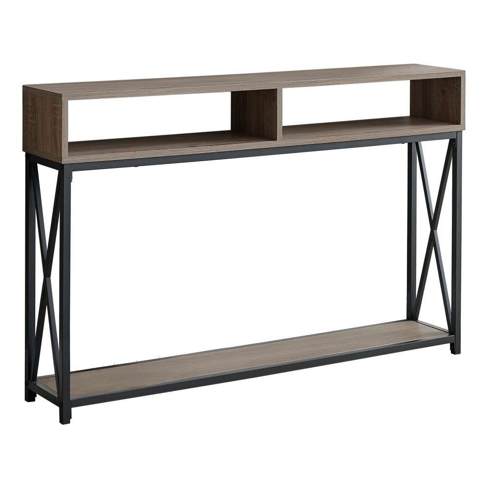 Monarch Specialties - Accent Table, Console, Entryway, Narrow, Sofa, Living Room, Bedroom, Metal, Laminate, Brown, Black, Contemporary, Modern - I-3573 veiw 1