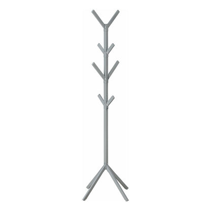 Monarch Specialties - Coat Rack, Hall Tree, Free Standing, 8 Hooks, Entryway, 70inH, Bedroom, Metal, Grey, Contemporary, Modern - I-2058 veiw 1