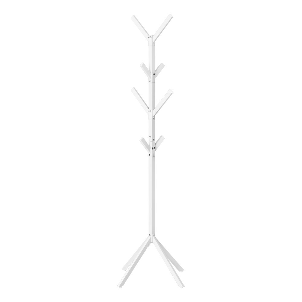 Monarch Specialties - Coat Rack, Hall Tree, Free Standing, 8 Hooks, Entryway, 70inH, Bedroom, Metal, White, Contemporary, Modern - I-2059 veiw 1