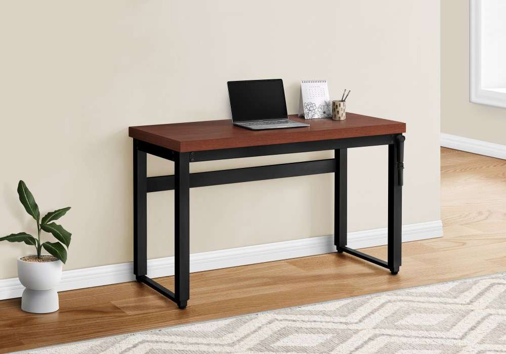 Monarch Specialties - Computer Desk, Home Office, Standing, Adjustable, 48inL, Work, Laptop, Metal, Laminate, Brown, Black, Contemporary, Modern - I-7676 veiw 1