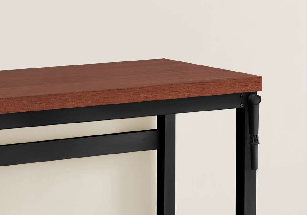 Monarch Specialties - Computer Desk, Home Office, Standing, Adjustable, 48inL, Work, Laptop, Metal, Laminate, Brown, Black, Contemporary, Modern - I-7676 veiw 2