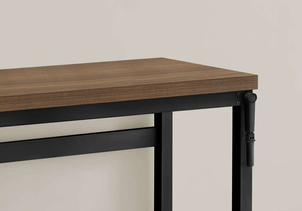Monarch Specialties - Computer Desk, Home Office, Standing, Adjustable, 48inL, Work, Laptop, Metal, Laminate, Walnut, Black, Contemporary, Modern - I-7675 veiw 2