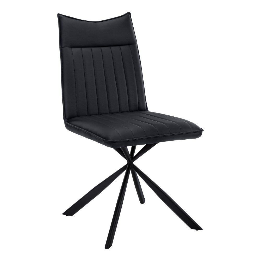 Monarch Specialties - Dining Chair, (Set of 2) Side, Upholstered, Kitchen, Dining Room, Pu Leather Look, Metal, Black, Contemporary, Modern - I-1215 veiw 1