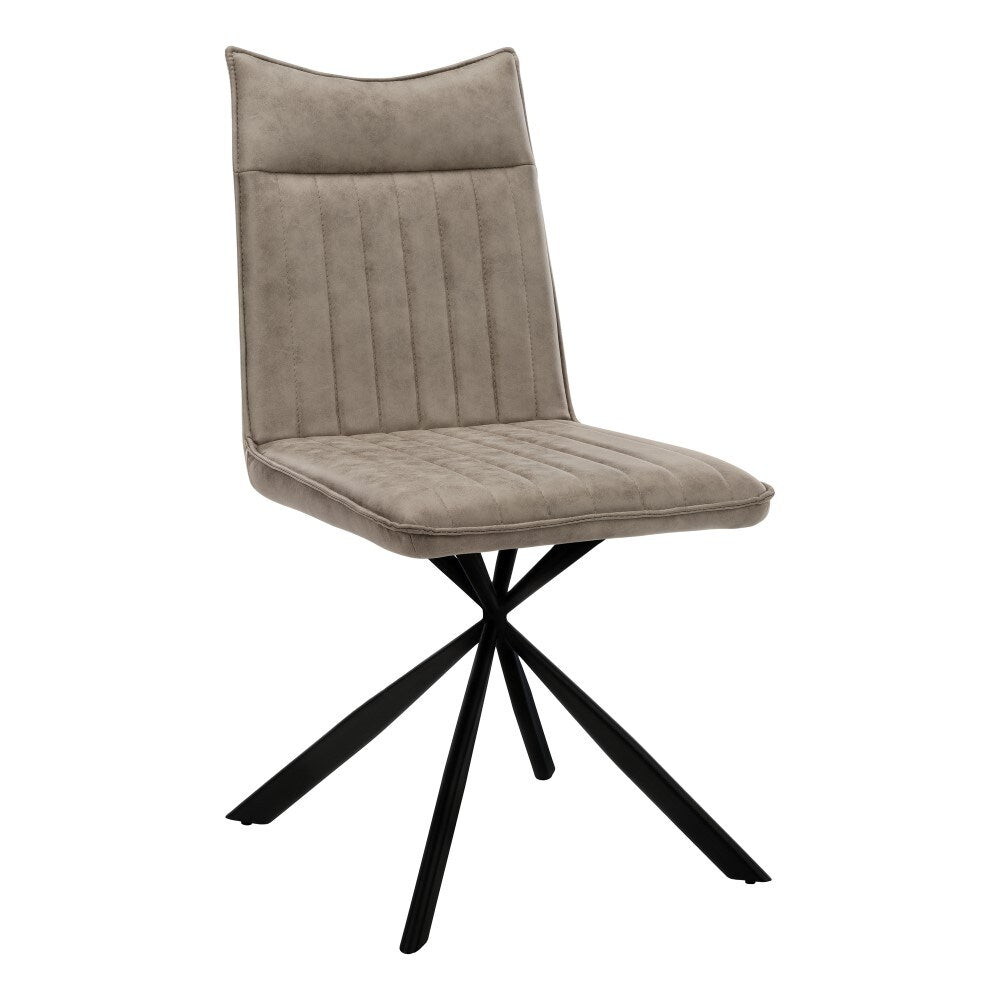 Monarch Specialties - Dining Chair, (Set of 2) Side, Upholstered, Kitchen, Dining Room, Fabric, Metal, Beige, Black, Contemporary, Modern - I-1216 veiw 1