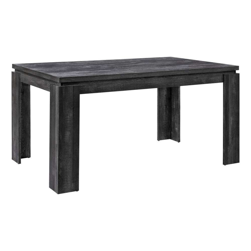 Monarch Specialties - Dining Table, 60in Rectangular, Kitchen, Dining Room, Laminate, Black, Contemporary, Modern - I-1089 veiw 1
