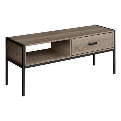 Monarch Specialties - TV Stand, 48 Inch, Console, Media Entertainment Center, Storage Drawer, Living Room, Bedroom, Laminate, Metal, Brown, Black, Contemporary, Modern - I-2876 veiw 1