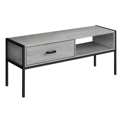 Monarch Specialties - TV Stand, 48 Inch, Console, Media Entertainment Center, Storage Drawer, Living Room, Bedroom, Laminate, Metal, Grey, Black, Contemporary, Modern - I-2875 veiw 1