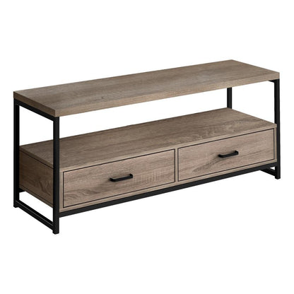 Monarch Specialties - TV Stand, 48 Inch, Console, Media Entertainment Center, Storage Drawers, Living Room, Bedroom, Laminate, Metal, Brown, Black, Contemporary, Modern - I-2872 veiw 1