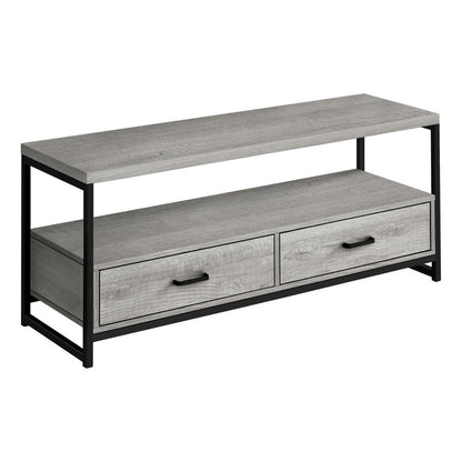 Monarch Specialties - TV Stand, 48 Inch, Console, Media Entertainment Center, Storage Drawers, Living Room, Bedroom, Laminate, Metal, Grey, Black, Contemporary, Modern - I-2871 veiw 1