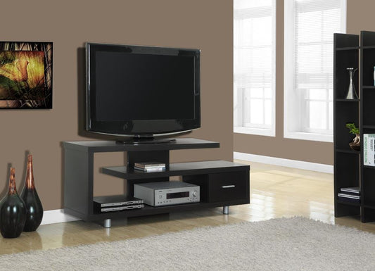 Monarch Specialties - TV Stand, 60 Inch, Console, Media Entertainment Center, Storage Cabinet, Living Room, Bedroom, Laminate, Brown, Contemporary, Modern - I-2572 veiw 1