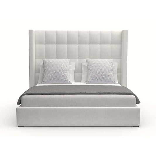 Nativa Interiors - Aylet Box Tufted Upholstered Medium Queen Off White Bed - BED-AYLET-BOX-MID-QN-PF-WHITE veiw 2