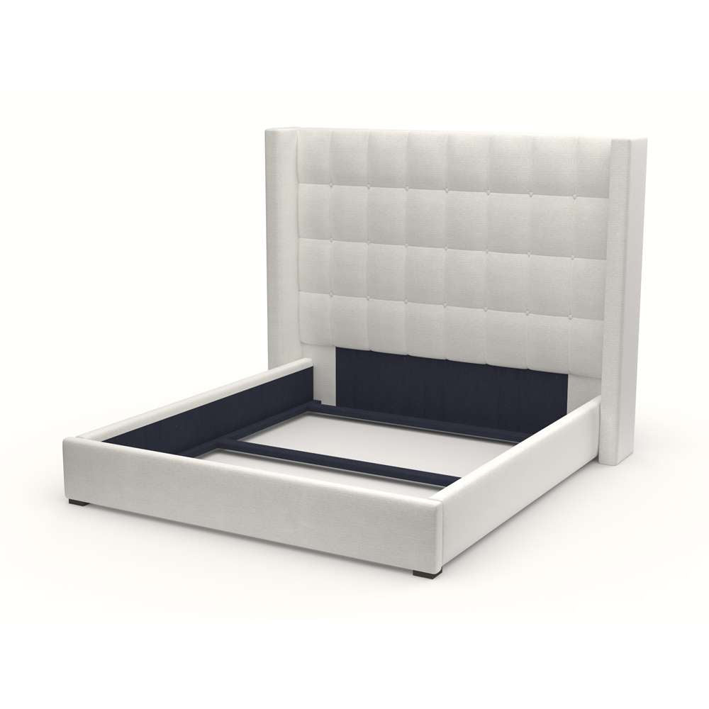 Nativa Interiors - Aylet Box Tufted Upholstered Medium Queen Off White Bed - BED-AYLET-BOX-MID-QN-PF-WHITE veiw 4