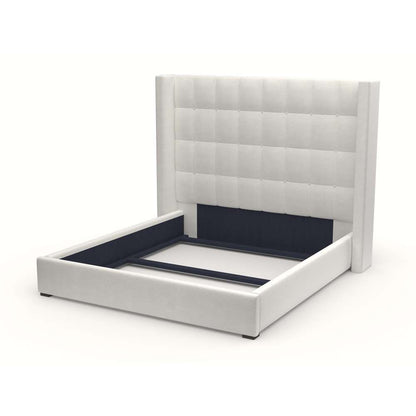 Nativa Interiors - Aylet Box Tufted Upholstered Medium Queen Off White Bed - BED-AYLET-BOX-MID-QN-PF-WHITE veiw 4