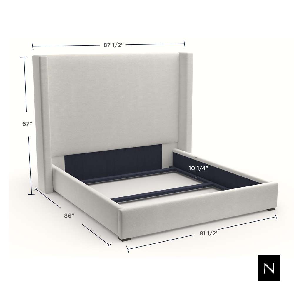 Nativa Interiors - Aylet Box Tufted Upholstered Medium Queen Off White Bed - BED-AYLET-BOX-MID-QN-PF-WHITE veiw 5