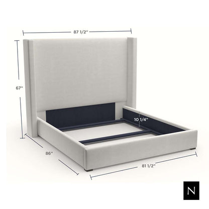Nativa Interiors - Aylet Box Tufted Upholstered Medium Queen Off White Bed - BED-AYLET-BOX-MID-QN-PF-WHITE veiw 5