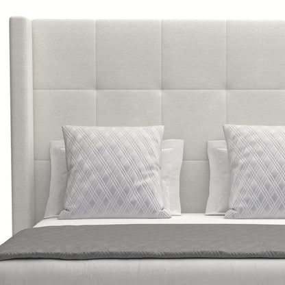 Nativa Interiors - Aylet Button Tufted Upholstered Medium King Off White Bed - BED-AYLET-BTN-MID-KN-PF-WHITE veiw 3