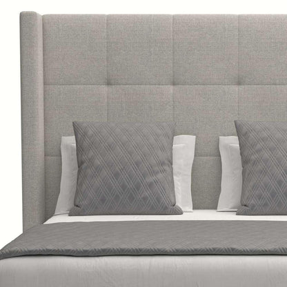 Nativa Interiors - Aylet Button Tufted Upholstered Medium Queen Grey Bed - BED-AYLET-BTN-MID-QN-PF-GREY veiw 3