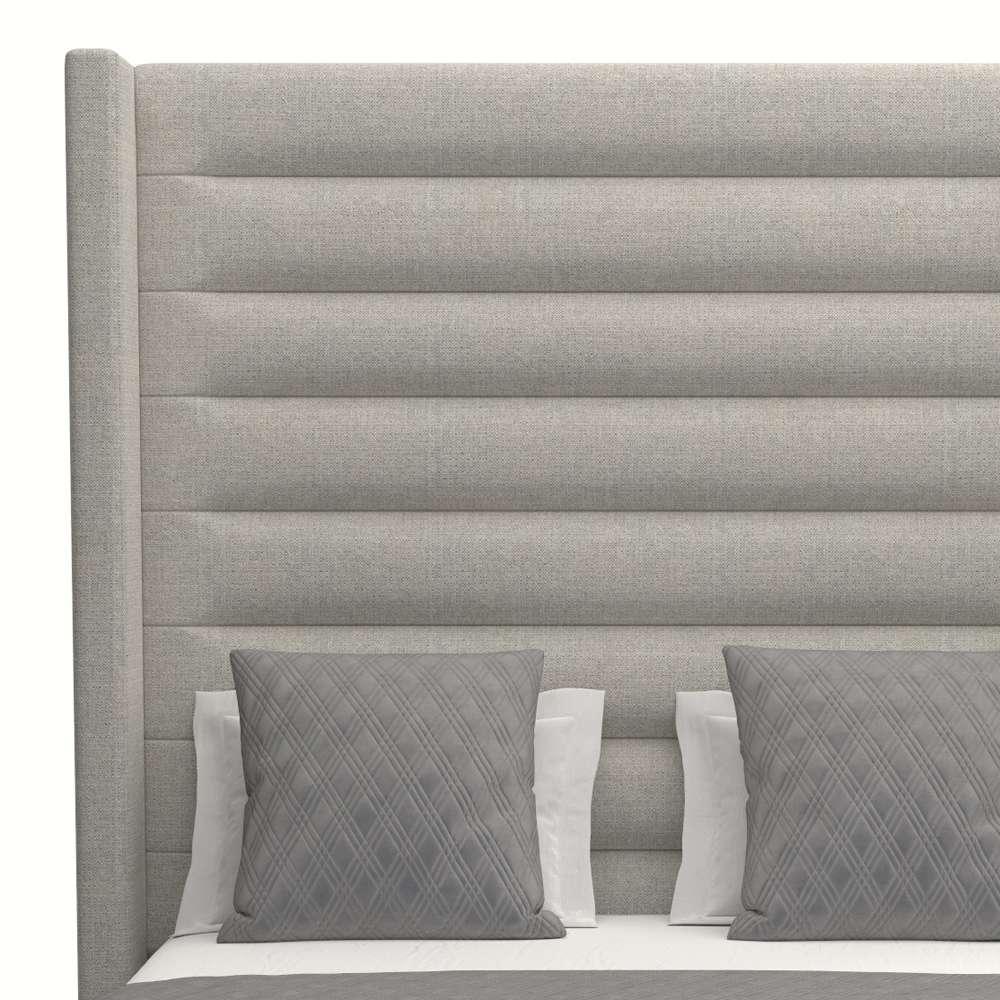 Nativa Interiors - Aylet Horizontal Channel Tufted Upholstered High Queen Grey Bed - BED-AYLET-HC-HI-QN-PF-GREY veiw 3