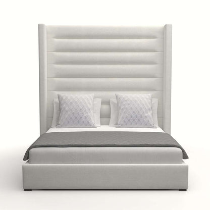 Nativa Interiors - Aylet Horizontal Channel Tufted Upholstered High Queen Off White Bed - BED-AYLET-HC-HI-QN-PF-WHITE veiw 1