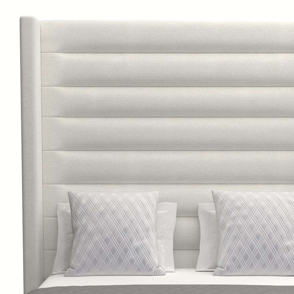 Nativa Interiors - Aylet Horizontal Channel Tufted Upholstered High Queen Off White Bed - BED-AYLET-HC-HI-QN-PF-WHITE veiw 3