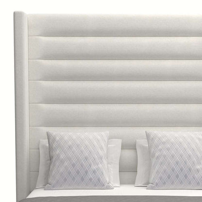 Nativa Interiors - Aylet Horizontal Channel Tufted Upholstered High Queen Off White Bed - BED-AYLET-HC-HI-QN-PF-WHITE veiw 3