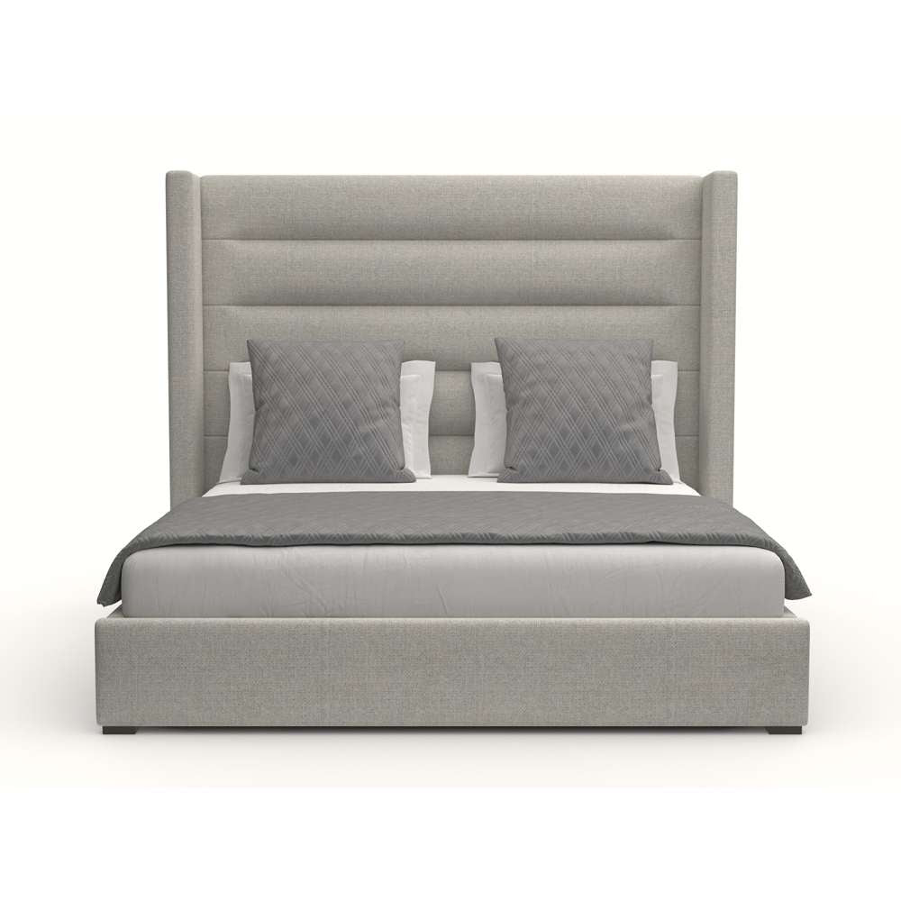 Nativa Interiors - Aylet Horizontal Channel Tufted Upholstered Medium King Grey Bed - BED-AYLET-HC-MID-KN-PF-GREY veiw 1