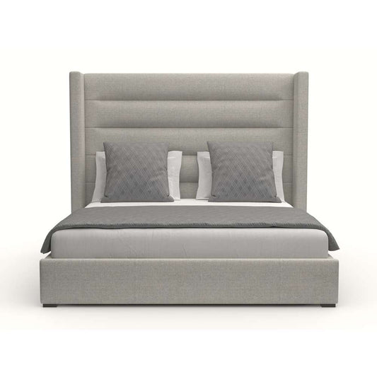 Nativa Interiors - Aylet Horizontal Channel Tufted Upholstered Medium King Grey Bed - BED-AYLET-HC-MID-KN-PF-GREY veiw 1