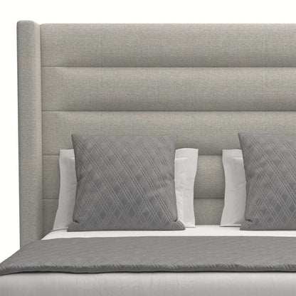 Nativa Interiors - Aylet Horizontal Channel Tufted Upholstered Medium King Grey Bed - BED-AYLET-HC-MID-KN-PF-GREY veiw 3