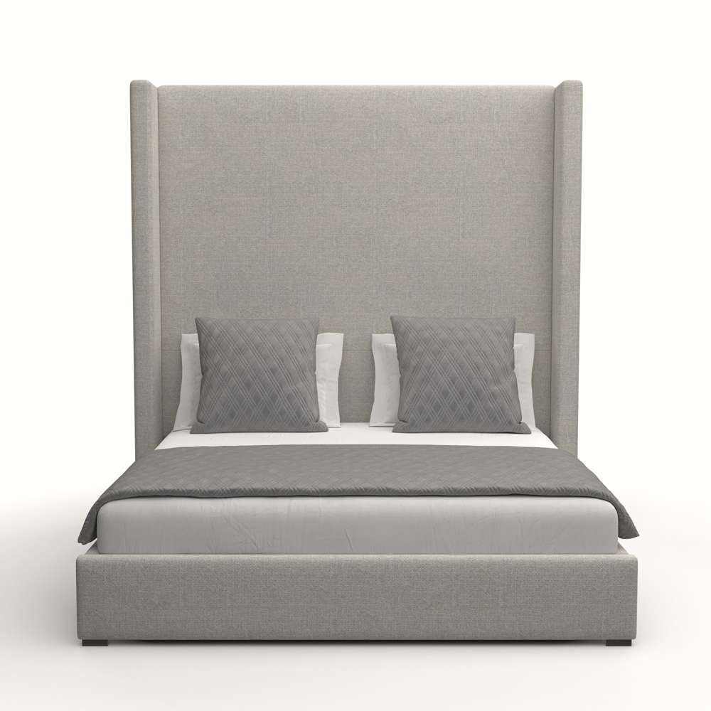 Nativa Interiors - Aylet Plain Upholstered High California King Grey Bed - BED-AYLET-PL-HI-CA-PF-GREY veiw 1