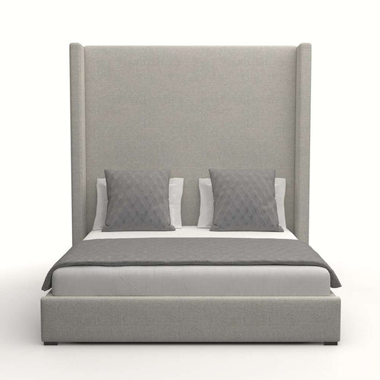 Nativa Interiors - Aylet Plain Upholstered High King Grey Bed - BED-AYLET-PL-HI-KN-PF-GREY veiw 1