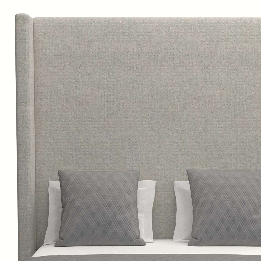 Nativa Interiors - Aylet Plain Upholstered High Queen Grey Bed - BED-AYLET-PL-HI-QN-PF-GREY veiw 3