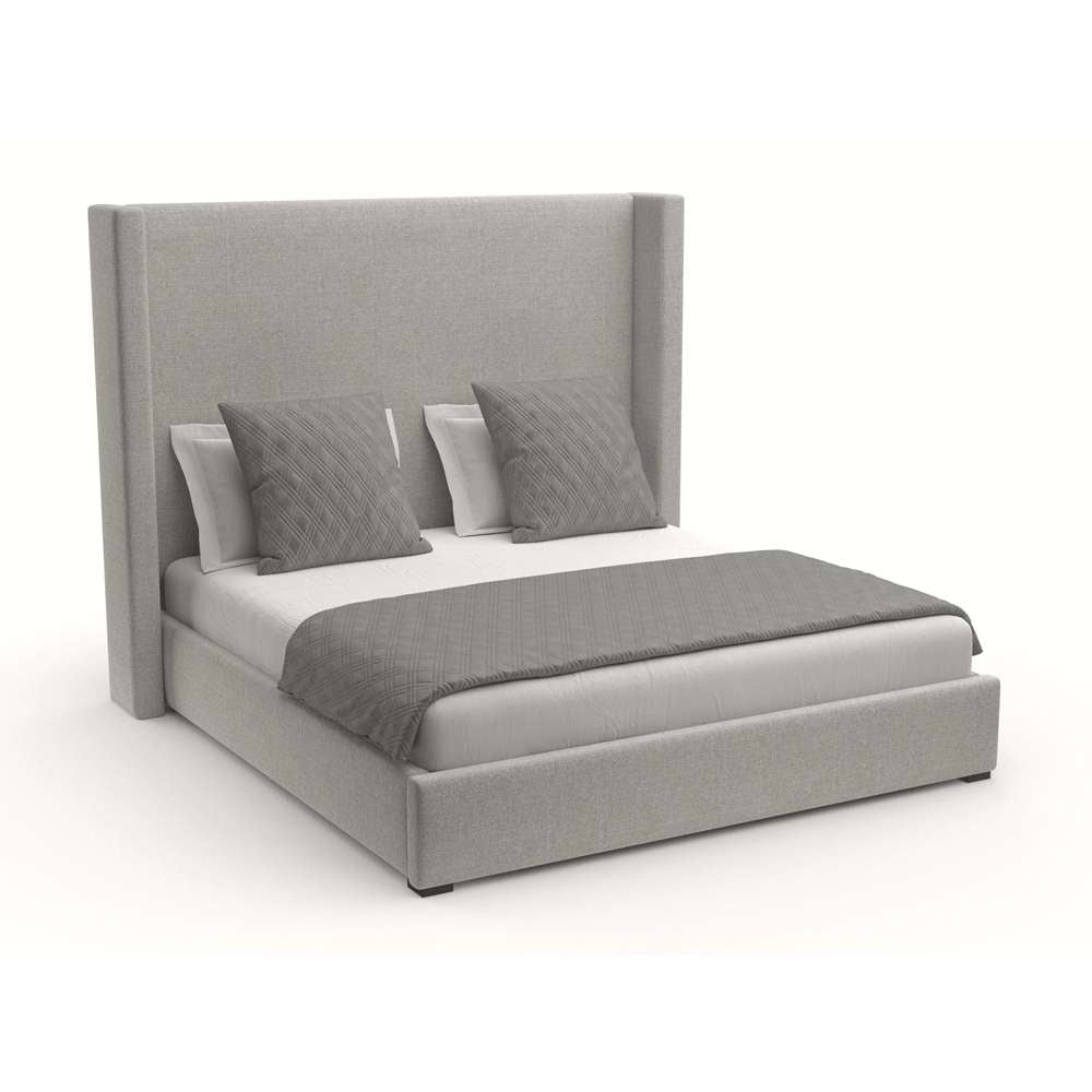 Nativa Interiors - Aylet Plain Upholstered Medium California King Grey Bed - BED-AYLET-PL-MID-CA-PF-GREY veiw 2