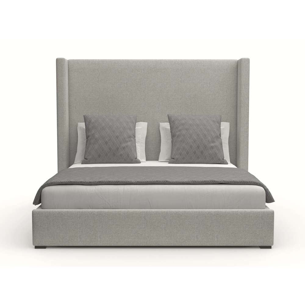 Nativa Interiors - Aylet Plain Upholstered Medium Queen Grey Bed - BED-AYLET-PL-MID-QN-PF-GREY veiw 1