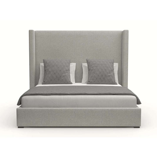 Nativa Interiors - Aylet Plain Upholstered Medium Queen Grey Bed - BED-AYLET-PL-MID-QN-PF-GREY veiw 1