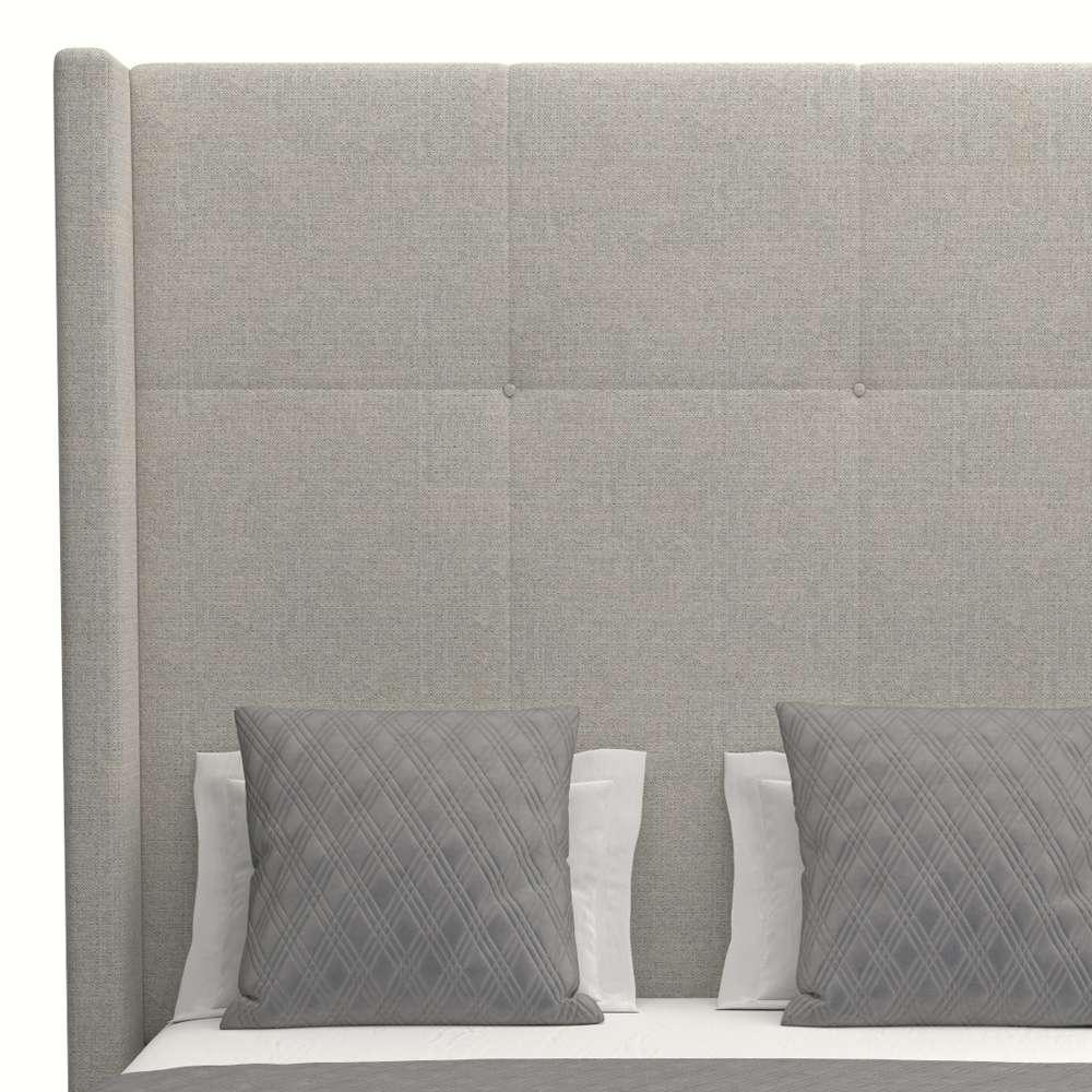 Nativa Interiors - Aylet Simple Tufted Upholstered High California King Grey Bed - BED-AYLET-ST-HI-CA-PF-GREY veiw 3