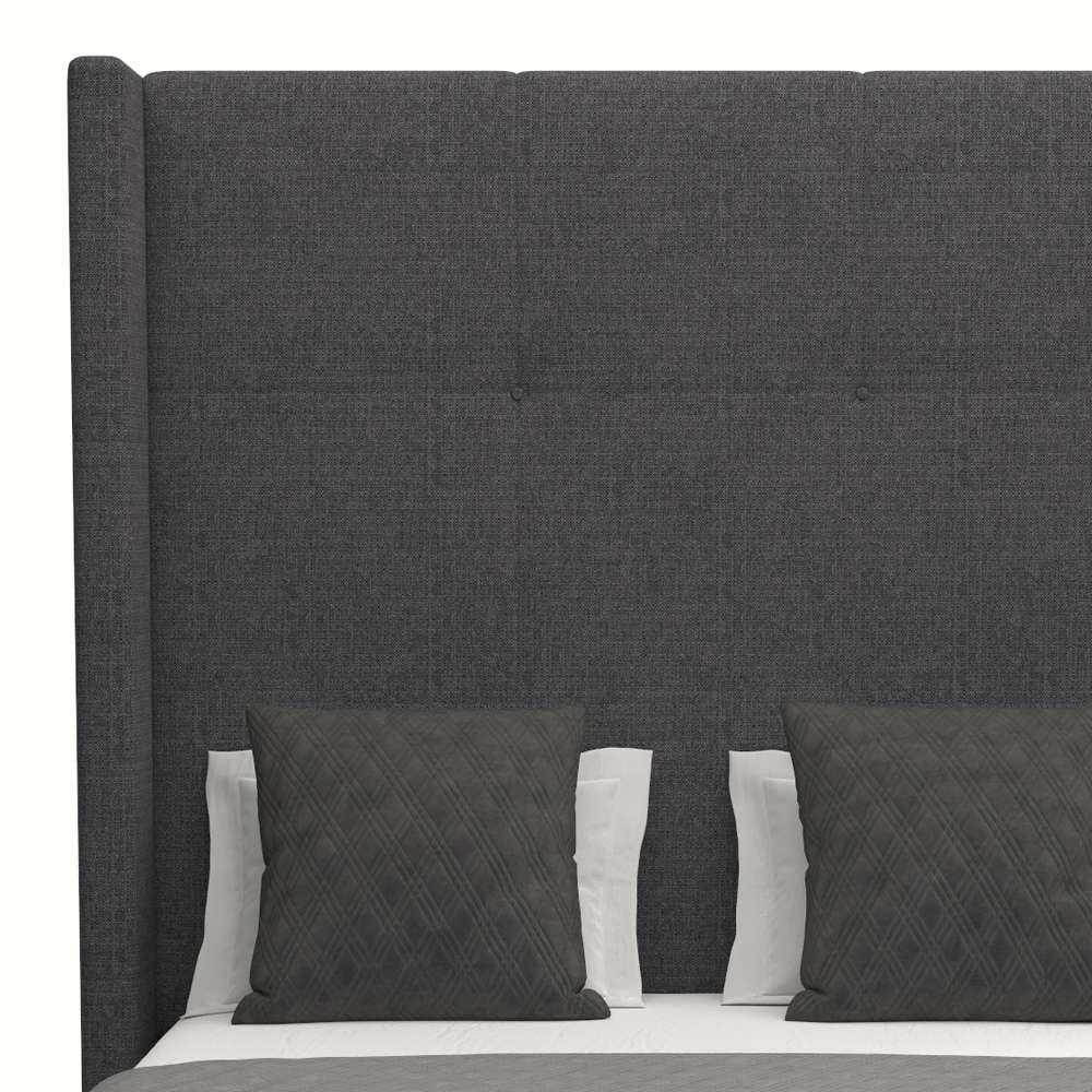 Nativa Interiors - Aylet Simple Tufted Upholstered High King Charcoal Bed - BED-AYLET-ST-HI-KN-PF-CHARCOAL veiw 3