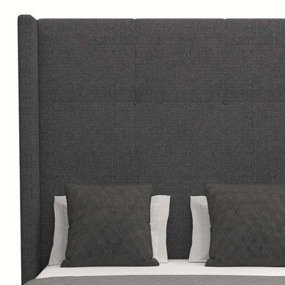 Nativa Interiors - Aylet Simple Tufted Upholstered High King Charcoal Bed - BED-AYLET-ST-HI-KN-PF-CHARCOAL veiw 3