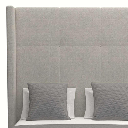 Nativa Interiors - Aylet Simple Tufted Upholstered High King Grey Bed - BED-AYLET-ST-HI-KN-PF-GREY veiw 3